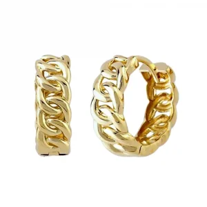 Gurmet Modeli 14 Ayar Altın Halka Küpe