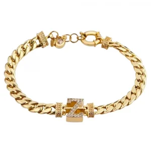 GURMET MODELİ HARFLİ 14 AYAR ALTIN BİLEKLİK