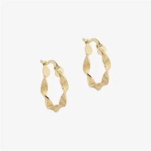 Kalem İşli Burma Modeli 14 Ayar Küpe