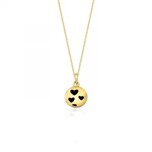 Kalp Mineli Kolye 14 Ayar