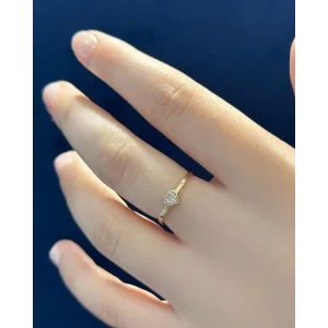 Kalp Minimal 14 Ayar Altın Yüzük