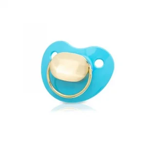 Mavi  Renkli 14 Ayar Altın Emzik