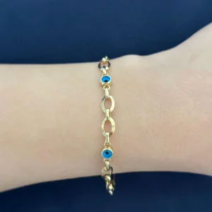 Nazar Boncuklu 14 Ayar Çocuk Bileklik