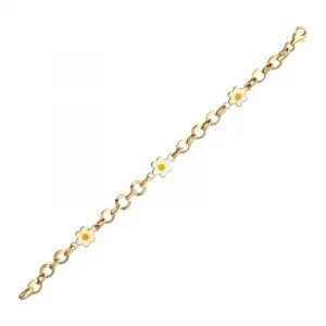 Papatyalı 14 Ayar Çocuk Bilekliği