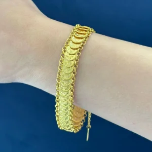 Pullu 14 Ayar Altın Bileklik