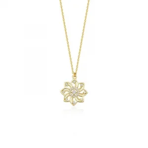 Taşlı Çiçek Kolye