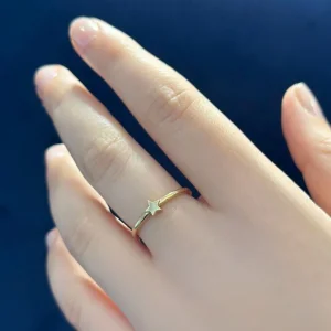 Yıldız Minimal 14 Ayar Altın Yüzük