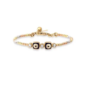 3 Renk Dorikalı 14 Ayar Çocuk Bilekliği