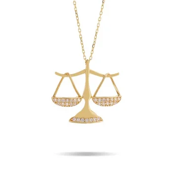 Adalet Terazisi 14 Ayar Altın Kolye