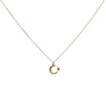 AY YILDIZ 14 AYAR ALTIN KOLYE