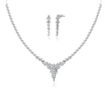Beyaz Altın Fantazi 14 Ayar Gelin Seti