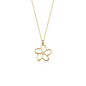 Çiçek Kolye 14 Ayar