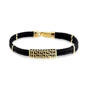 Dikdörtgen Labirent 14 Ayar Erkek Bileklik