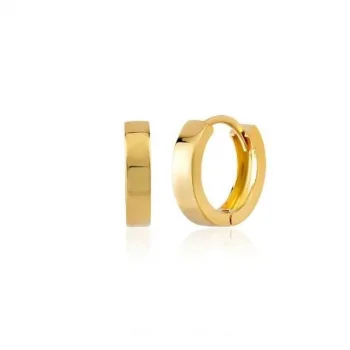 Düz Kesim 14 Ayar Halka Küpe