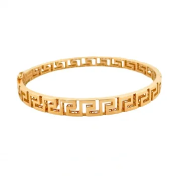 GREK DESENLİ 14 AYAR ALTIN KELEPÇE