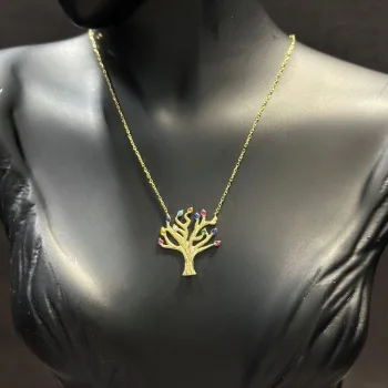 HAYAT AĞACI 14 AYAR ALTIN KOLYE