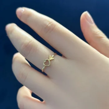 Kalp Minimal 14 Ayar Altın Yüzük