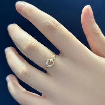 Kalp Minimal 14 Ayar Altın Yüzük