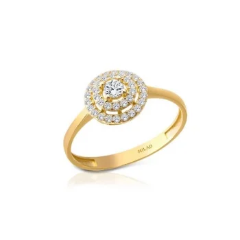 Kenar Taşlı 14 Ayar Yüzük