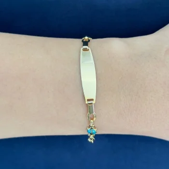 Mavi Uğur Böcekli 14 Ayar Çocuk Künye