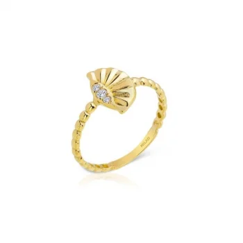 Midye Modeli 14 Ayar Yüzük