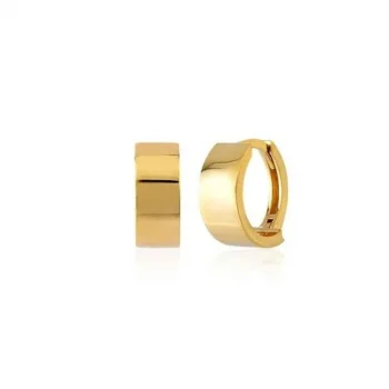 Modern Plaka 14 Ayar Halka Küpe