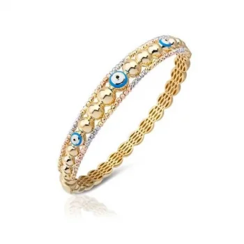 Nazar Mineli Dorikalı 14 Ayar Kelepçe