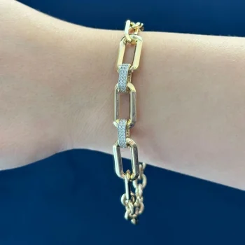 Özel Model Ataç 14 Ayar Altın Bileklik