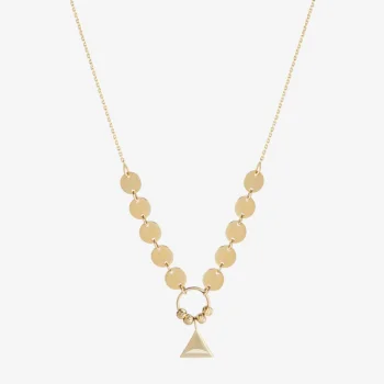 Pullu Modern 14 Ayar Altın Kolye