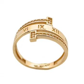 T Model 14 Ayar Altın Yüzük