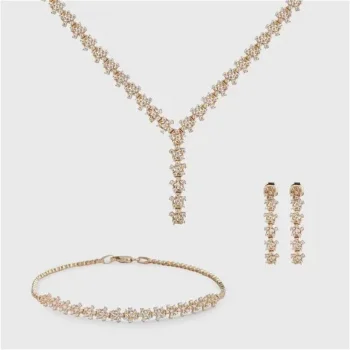 Taşlı 14 Ayar Nişan Seti