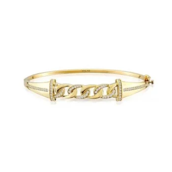 Taşlı Zincir Modeli 14 Ayar Kelepçe