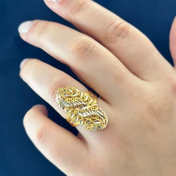 Yaprak Model 14 Ayar Altın Yüzük