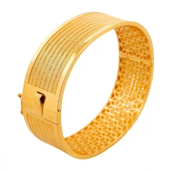 Yeni Tarz Hasır 14 Ayar Altın Kelepçe