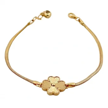 Yonca Balık Sırtı 14 Ayar Altın Bileklik