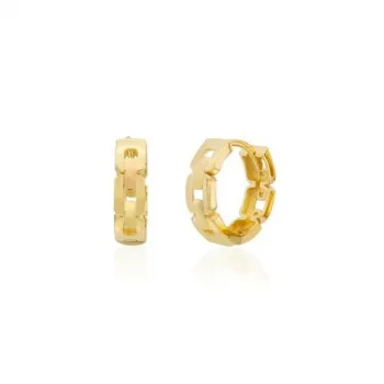 Zincir Modeli Halka 14 Ayar Küpe