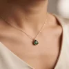 Damla Zümrüt 14 Ayar Altın Kolye