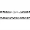 Gümüş Kral Zincir - 4 mm Köşeli