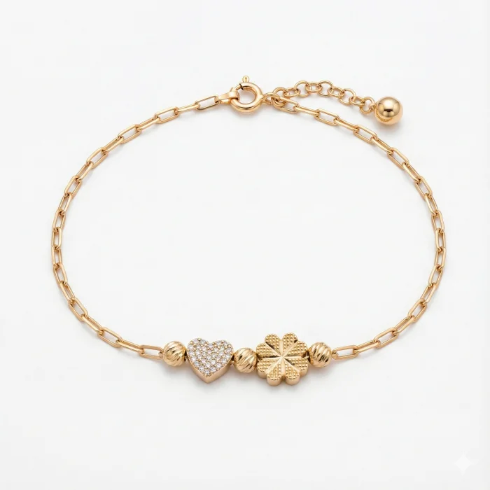 Fantazi Yoncalı 14 Ayar Bileklik