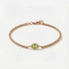 Yeşil Taş Detaylı 14 Ayar Bileklik