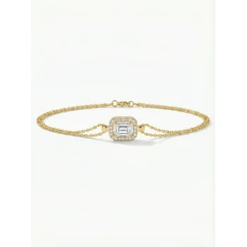 Baget Taşlı 14 Ayar Bileklik