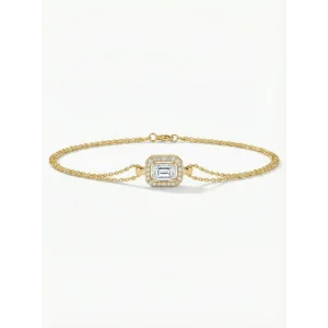 Baget Taşlı 14 Ayar Bileklik