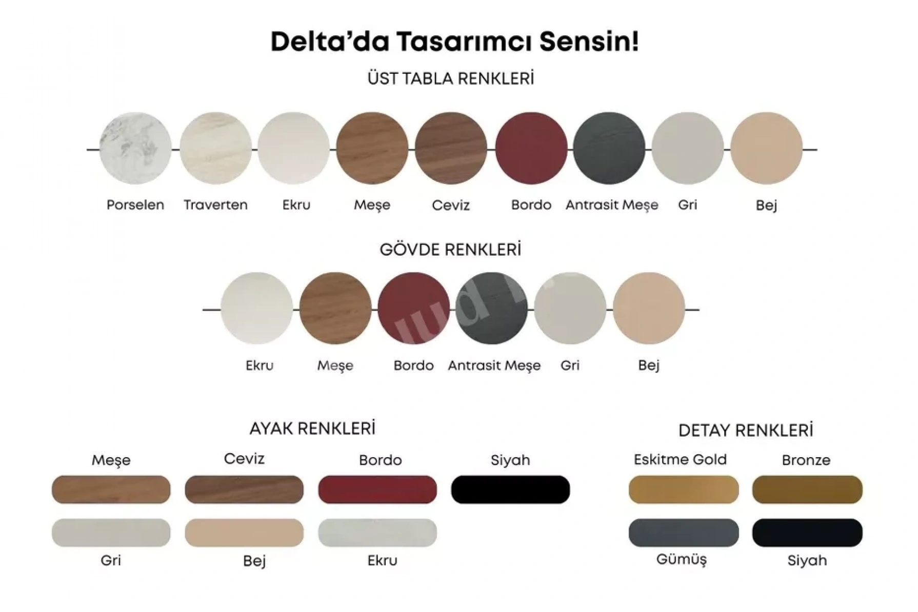 DELTA AÇIK GRİ/ SİYAH YEMEK ODASI