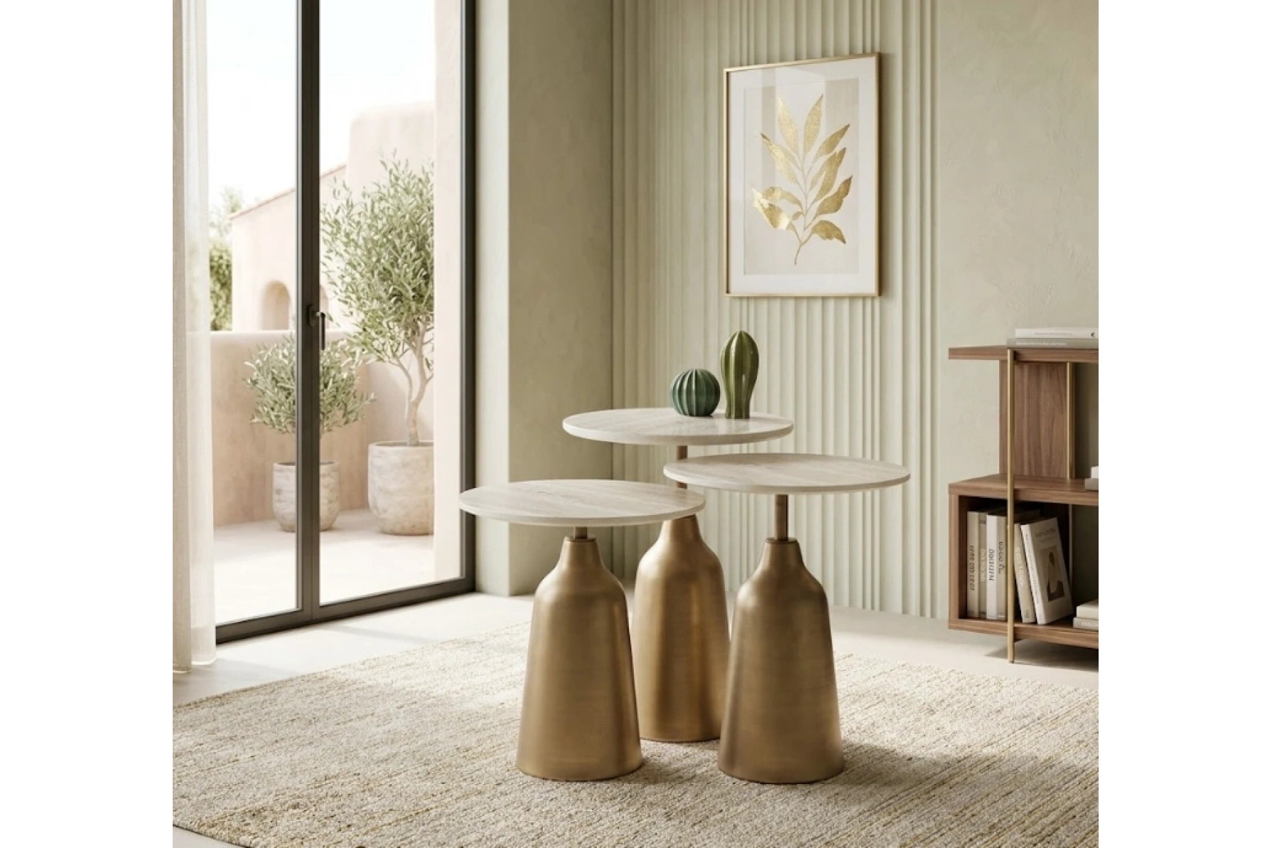 BEIGE ZİGON SEHPA