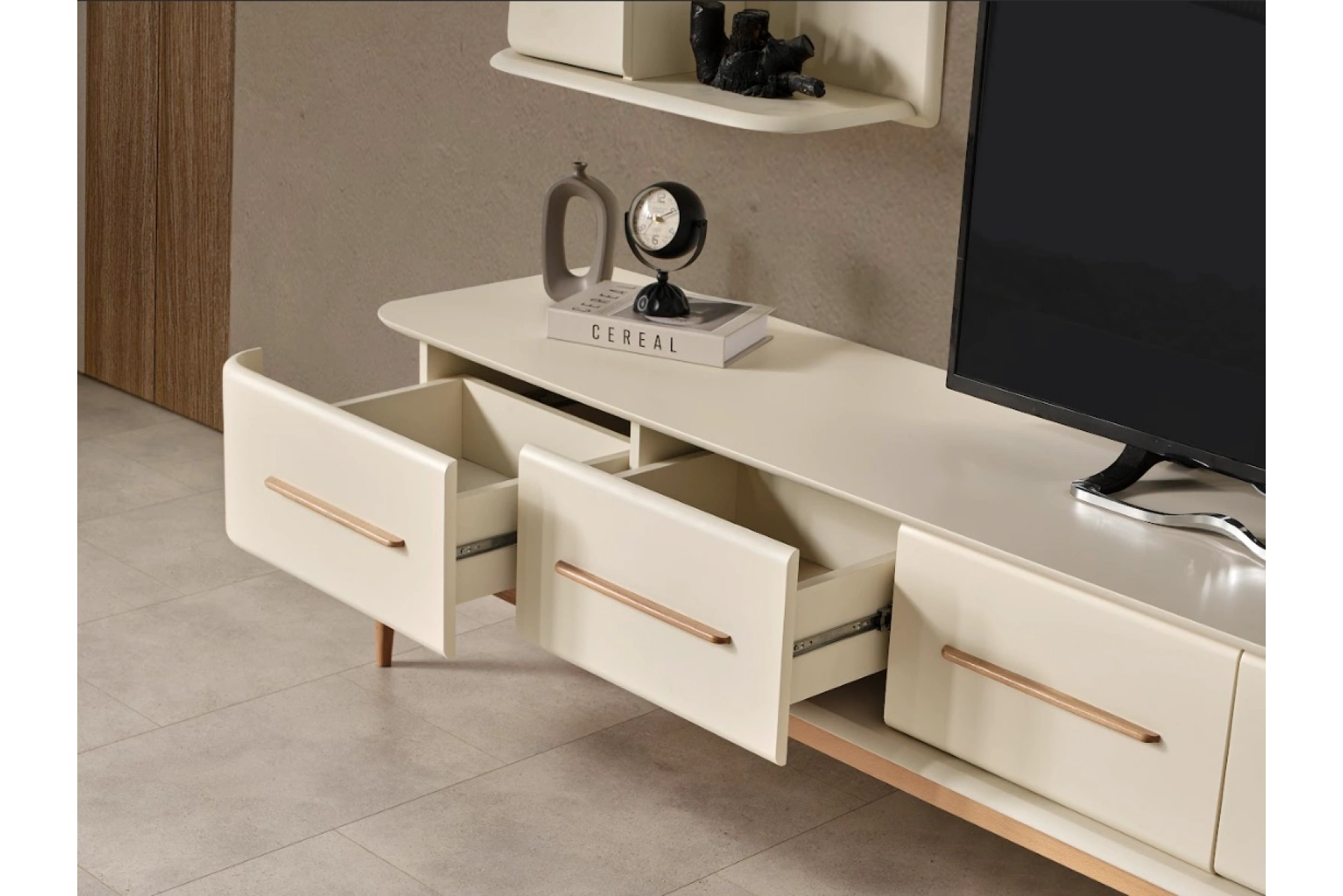 DESTAN KREM CEVİZ TV ÜNİTESİ