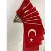 10 ADET 50X70 CM RAŞEL KUMAŞ SOPALI TÜRK BAYRAĞI