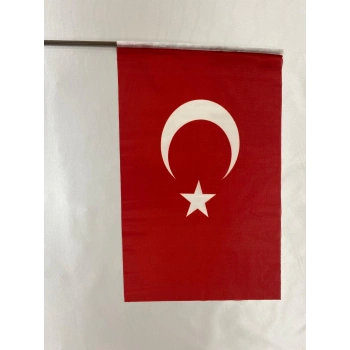 10 ADET 50X70 CM RAŞEL KUMAŞ SOPALI TÜRK BAYRAĞI