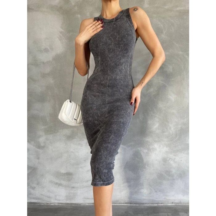 Halter yaka elbise aşit yıkamalı