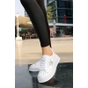 Piata Beyaz Cilt Bağcıklı Spor Ayakkabı