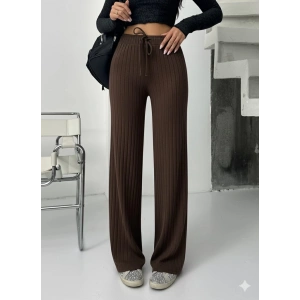 Fitilli şardonlu pantolon kahve a4058
